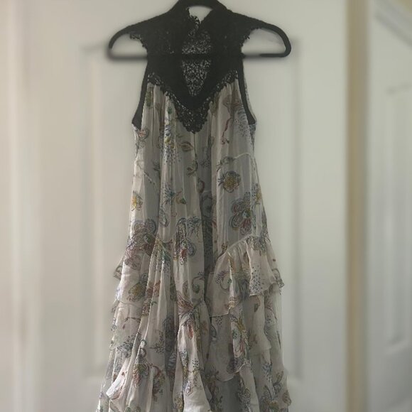 ZARA WOMAN Silk Dress Lace Detail 7785/739 Size M New With Tags $189 - Picture 3 of 16